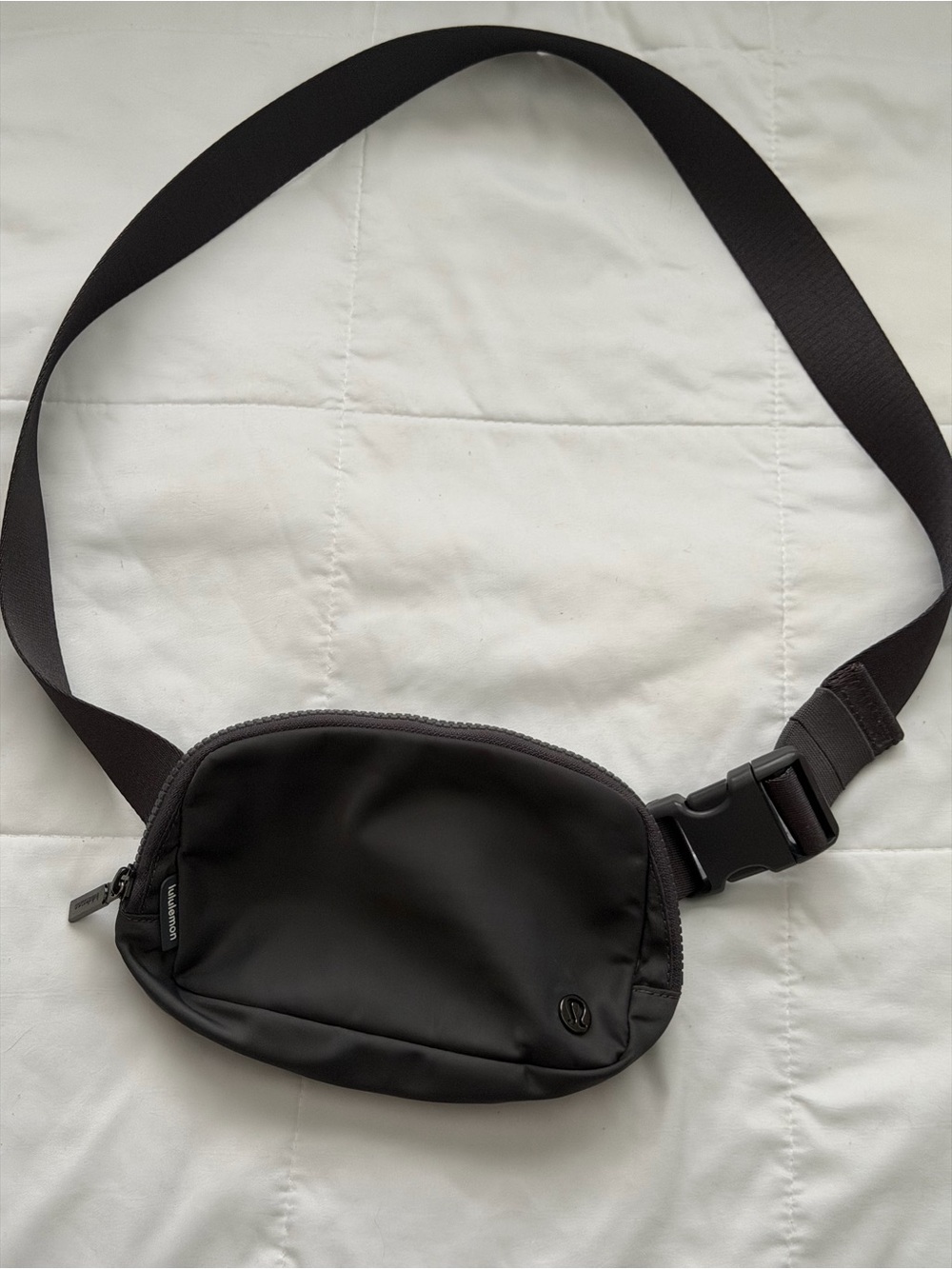lululemon athletica Black Belt Bag with Adjustable Strap